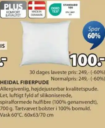 JYSK HEIDAL FIBERPUDE tilbud