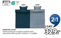 JYSK Sengetoj i Satin tilbud