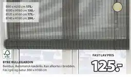 JYSK BYRE RULLEGARDIN tilbud