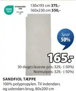 JYSK SANDFIOL TÆPPE tilbud