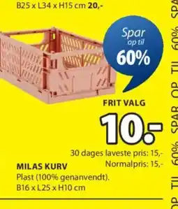 JYSK MILAS KURV tilbud