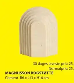 MAGNUSSON BOGSTØTTE Cement. B6 x L13 x H16 cm