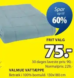JYSK VALMUE VATTÆPPE tilbud