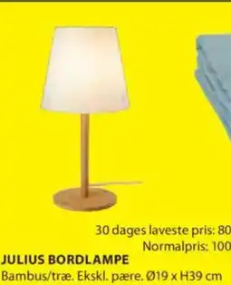 JYSK JULIUS BORDLAMPE tilbud