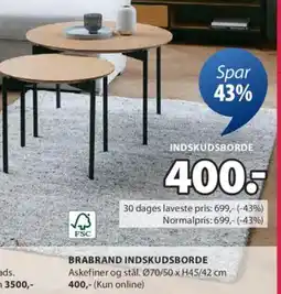 JYSK BRABRAND INDSKUDSBORDE tilbud
