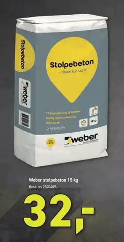 Johannes Fog Weber stolpebeton 15 kg tilbud