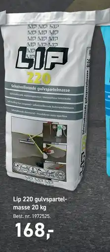 Johannes Fog Lip 220 gulvspartelmasse 20 kg tilbud