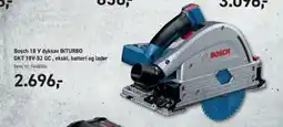 Johannes Fog Bosch 18 V dyksav BITURBO GKT 18V-52 GC , ekskl. batteri og lader tilbud