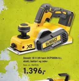 Johannes Fog Dewalt 18 V XR høvl DCP580N-XJ, ekskl. batteri og lader tilbud