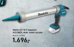 Johannes Fog Makita LXT 18 V fugepistol DCG180ZX, ekskl. batteri og lader tilbud