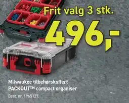 Johannes Fog Milwaukee tilbehørskuffert PACKOUT compact organiser tilbud