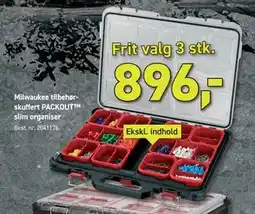 Johannes Fog Milwaukee tilbehørskuffert PACKOUT slim organiser tilbud