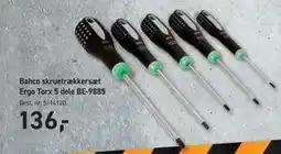 Johannes Fog Bahco skruetrækkersæt Ergo Torx 5 dele BE-9885 tilbud