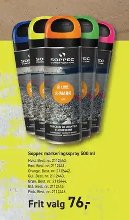 Johannes Fog Soppec markeringsspray 500 ml tilbud