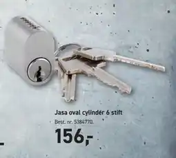 Johannes Fog Jasa oval cylinder 6 stift tilbud