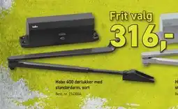 Johannes Fog Habo 400 dørlukker med standardarm, sort tilbud