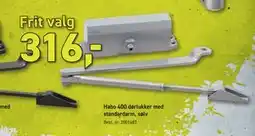 Johannes Fog Habo 400 dørlukker med standardarm, sølv tilbud