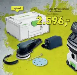 Johannes Fog Festool 18 V excentersliber ETSC 2 125-Basic tilbud
