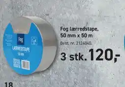 Johannes Fog Fog lærredstape, 50 mm x 50 m tilbud