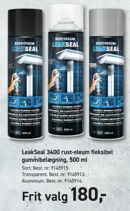 Johannes Fog LeakSeal 3400 rust-oleum fleksibel gummibelægning, 500 ml tilbud