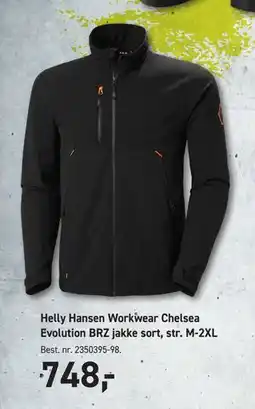 Johannes Fog Helly Hansen Workwear Chelsea Evolution BRZ jakke sort, str. M-2XL tilbud