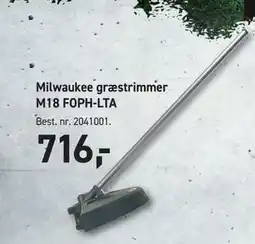 Johannes Fog Milwaukee græstrimmer M18 FOPH-LTA tilbud