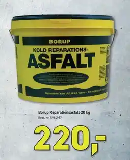 Johannes Fog Borup Reparationsasfalt 20 kg tilbud