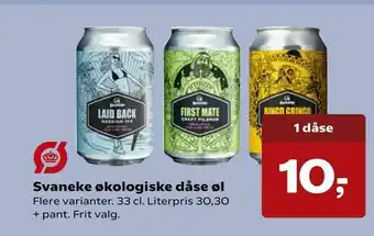 Kvickly Svaneke økologiske dåse øl tilbud