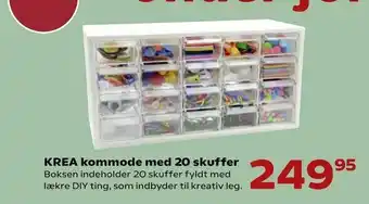 Kvickly KREA kommode med 20 skuffer tilbud
