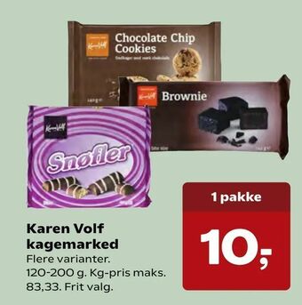 Kvickly Karen Volf kagemarked tilbud