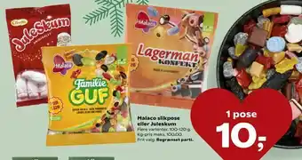 Kvickly Malaco slikpose eller Juleskum tilbud