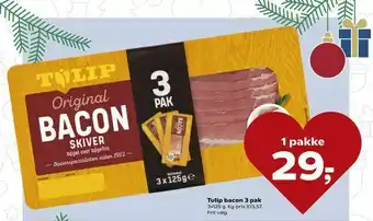 Kvickly Tulip bacon 3 pak tilbud