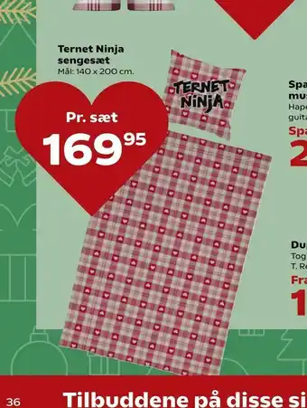 Kvickly Ternet Ninja sengesæt tilbud