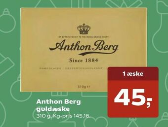 Kvickly Anthon Berg guldæske tilbud