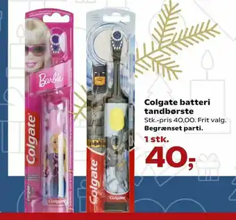 Kvickly Colgate batteri tandbørste tilbud