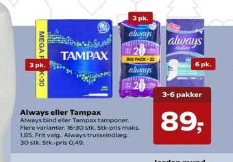 Always eller Tampax