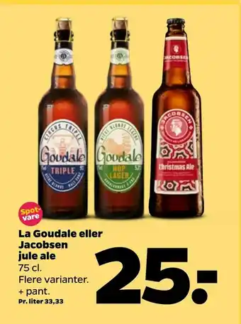 Netto La Goudale eller Jacobsen jule ale tilbud