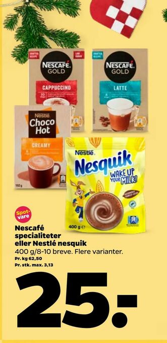Nescafé specialiteter eller Nestlé nesquik