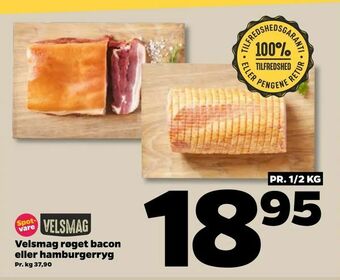 Netto Velsmag røget bacon eller hamburgerryg tilbud