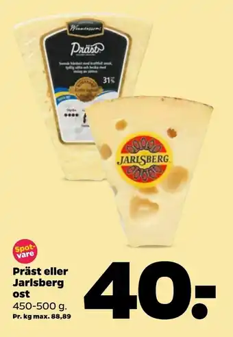 Präst eller Jarlsberg ost