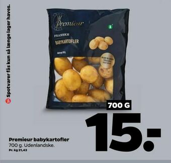 Netto Premieur babykartofler tilbud