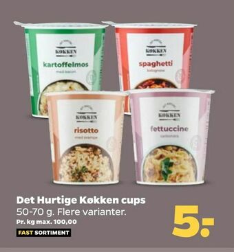 Netto Det Hurtige Køkken cups tilbud