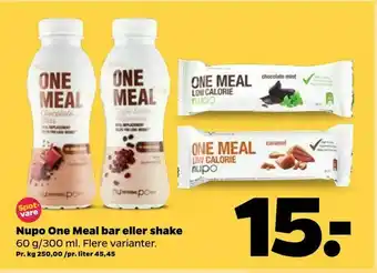 Netto Nupo One Meal bar eller shake tilbud