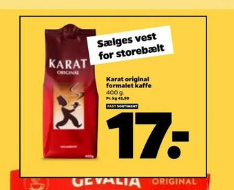 Netto Karat original formalet kaffe tilbud