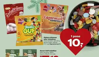 SuperBrugsen Malaco slikpose eller Juleskum tilbud