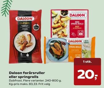 SuperBrugsen Daloon forårsruller eller springrolls tilbud