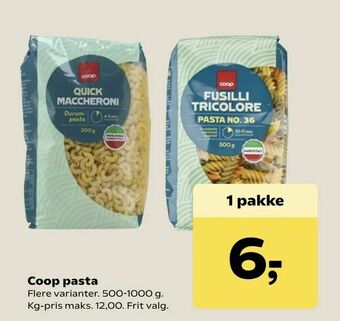 SuperBrugsen Coop pasta tilbud