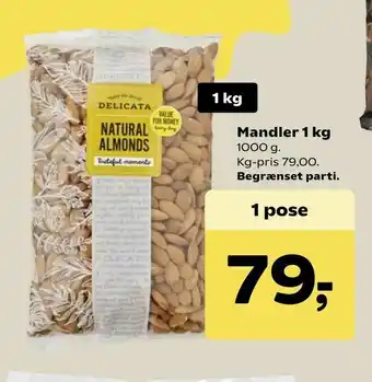SuperBrugsen Mandler 1 kg tilbud
