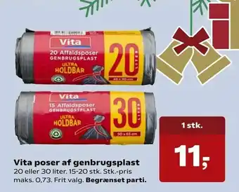 Vita poser af genbrugsplast