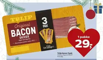 SuperBrugsen Tulip bacon 3 pak tilbud